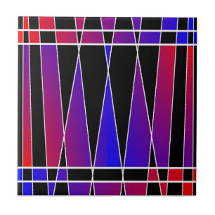 Art Deco 'Fractured' by Kenneth Yoncich Ceramic Tile