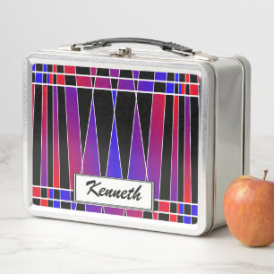 Art Deco 'Fractured' by Kenneth Yoncich Metal Lunch Box