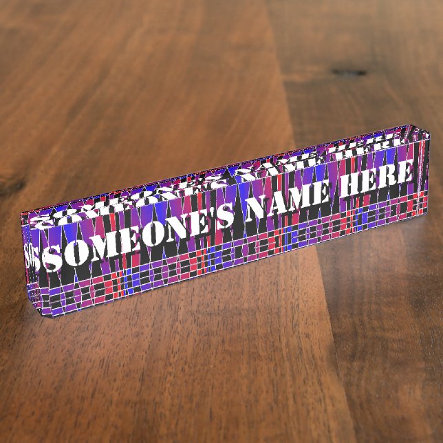Art Deco 'Fractured' by Kenneth Yoncich Nameplate (Side)