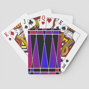 Art Deco 'Fractured' by Kenneth Yoncich Playing Cards