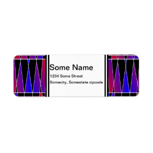 Art Deco 'Fractured' by Kenneth Yoncich Return Address Label