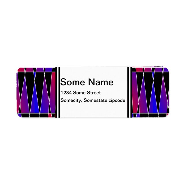 Art Deco 'Fractured' by Kenneth Yoncich Return Address Label (Front)