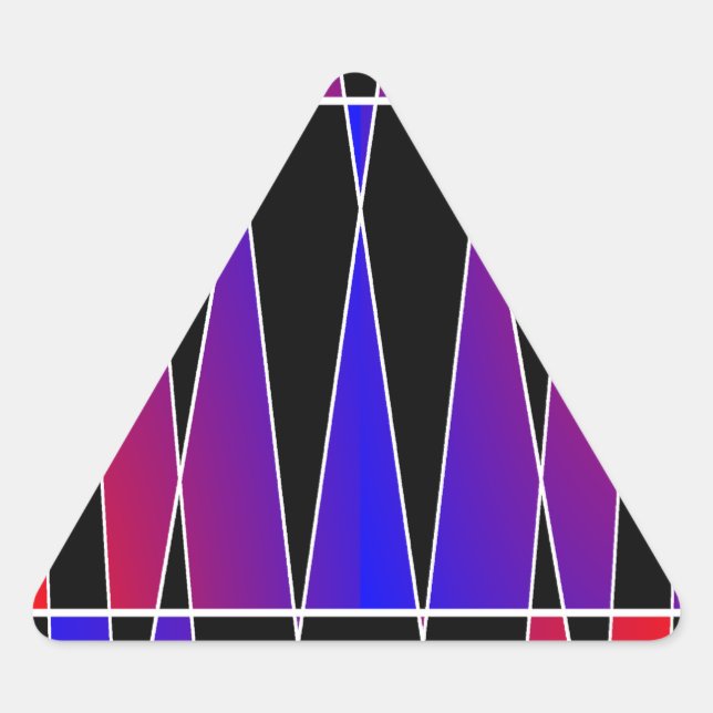 Art Deco 'Fractured' by Kenneth Yoncich Triangle Sticker (Front)