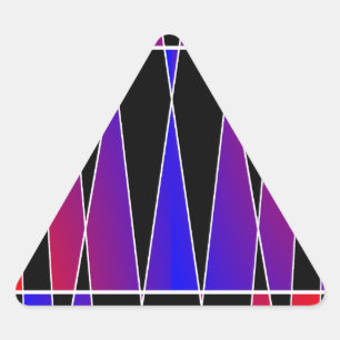 Art Deco 'Fractured' by Kenneth Yoncich Triangle Sticker