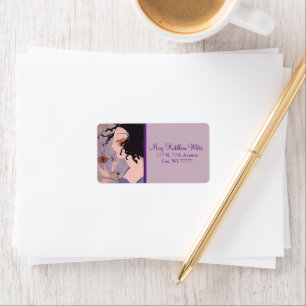 Art Deco French Parfum Ad Address Labels