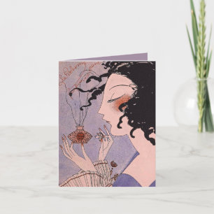 Art Deco French Parfum Ad Note Card
