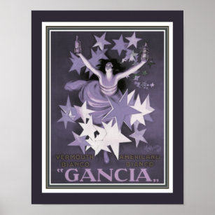 Art Deco Gancia Vermouth Poster