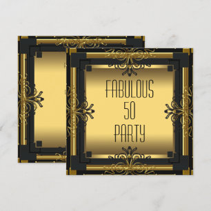 ART DECO Gatsby Fabulous 50 50th Birthday Party Invitation