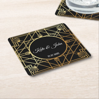 Art Deco Gatsby Inspired Coasters for Wedding