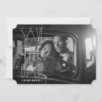 Art Deco Gatsby Save the Date | 5x7 Invite Ticket