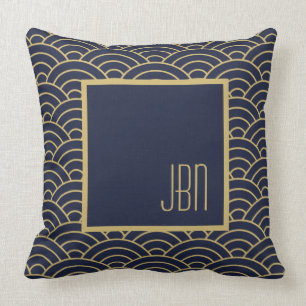 Art Deco Gatsby Style 1920 semicircles custom Cushion