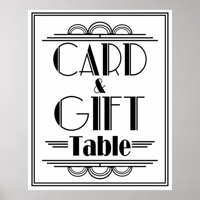 Art Deco Gatsby Style Gift &card Table Poster (Front)