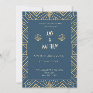 Art Deco Gatsby Wedding Invitation