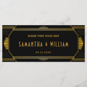 Art Deco Gatsby Wedding Seating Chart Program