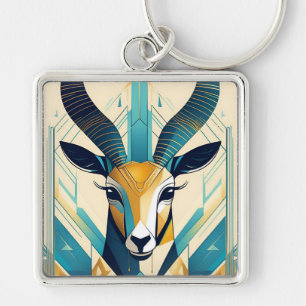 Art Deco Gazelle Keychain
