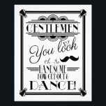 art deco, GENTLEMEN Bathroom sign, wedding sign<br><div class="desc">wedding sign</div>