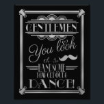 art deco, GENTLEMEN Bathroom sign, wedding sign<br><div class="desc">wedding sign</div>
