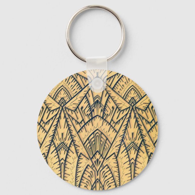Art Deco Geo Architect Key Ring (Front)