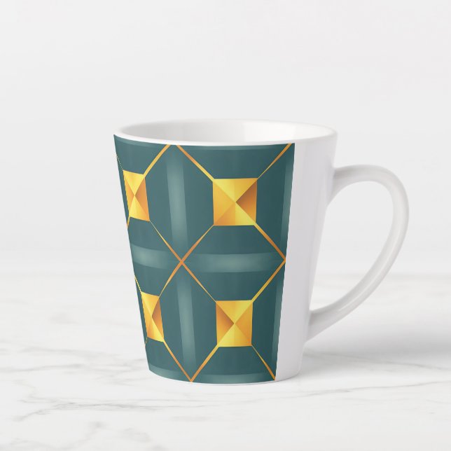 Art Deco Geometric 12oz Latte Mug (Right)