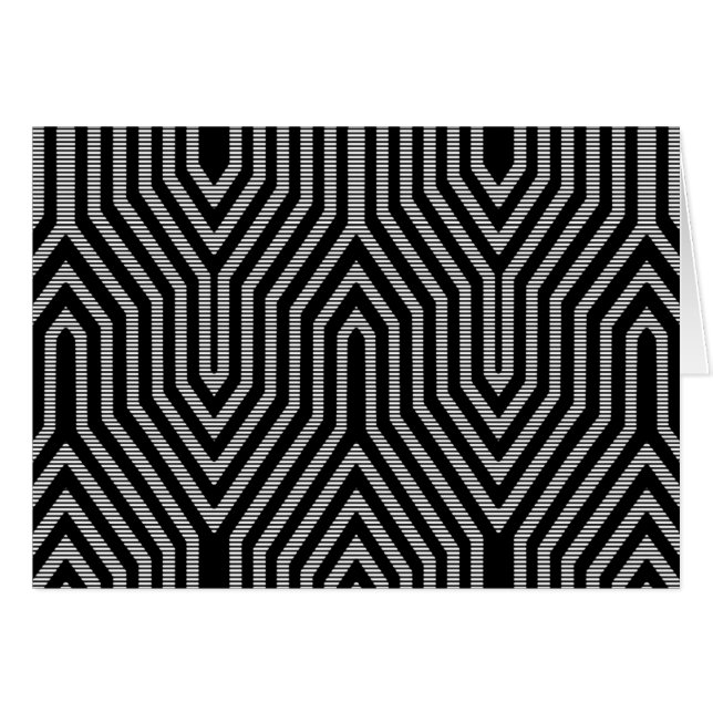 Art Deco Geometric - black and white (Front Horizontal)