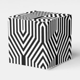 Art Deco Geometric - black and white Favour Box