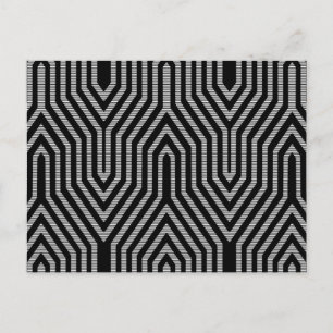 Art Deco Geometric - black and white Postcard