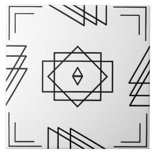 Art Deco Geometric Ceramic Tile