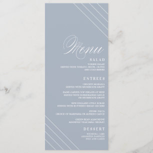 Art Deco Geometric Diamond Wedding Menu Card