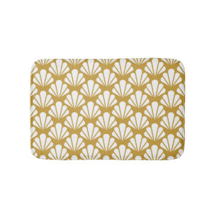 Art Deco, geometric floral seamless pattern. Bath Mat
