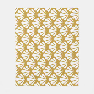 Art Deco, geometric floral seamless pattern. Fleece Blanket