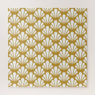 Art Deco, geometric floral seamless pattern. Jigsaw Puzzle