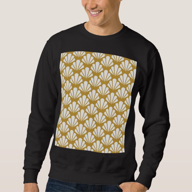 Art Deco, geometric floral seamless pattern. Sweatshirt (Front)