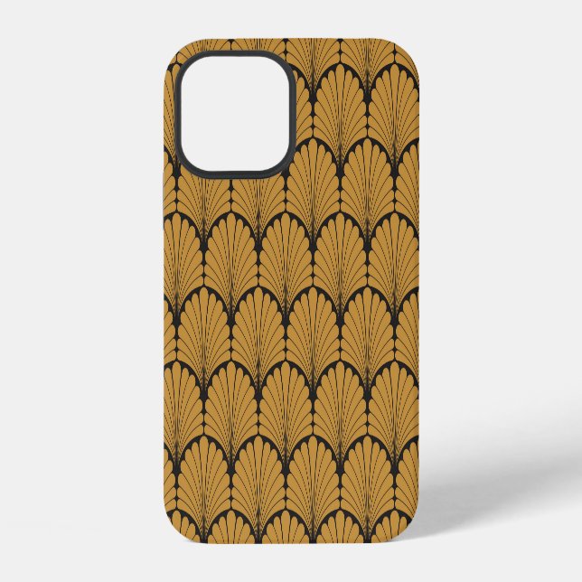 Art Deco Geometric Floral Texture iPhone Case (Back)
