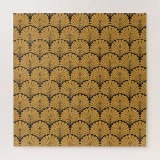 Art Deco Geometric Floral Texture Jigsaw Puzzle
