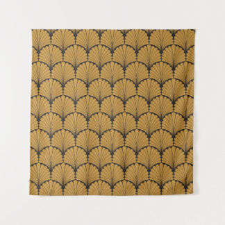 Art Deco Geometric Floral Texture Tapestry
