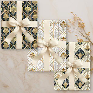 Art Deco Geometric Flourish Wrapping Paper Sheet