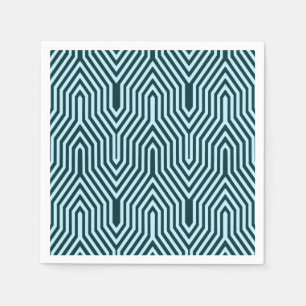 Art Deco Geometric - indigo and ice blue Napkin