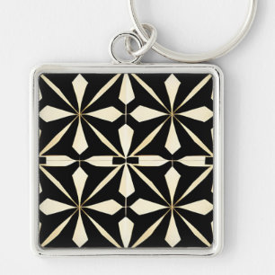 Art Deco Geometric Keychain