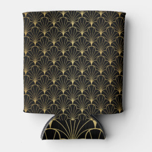Art Deco, Geometric Leaves Classic. Can Cooler
