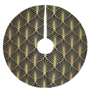Art Deco Geometric Luxury Pattern Brushed Polyester Tree Skirt