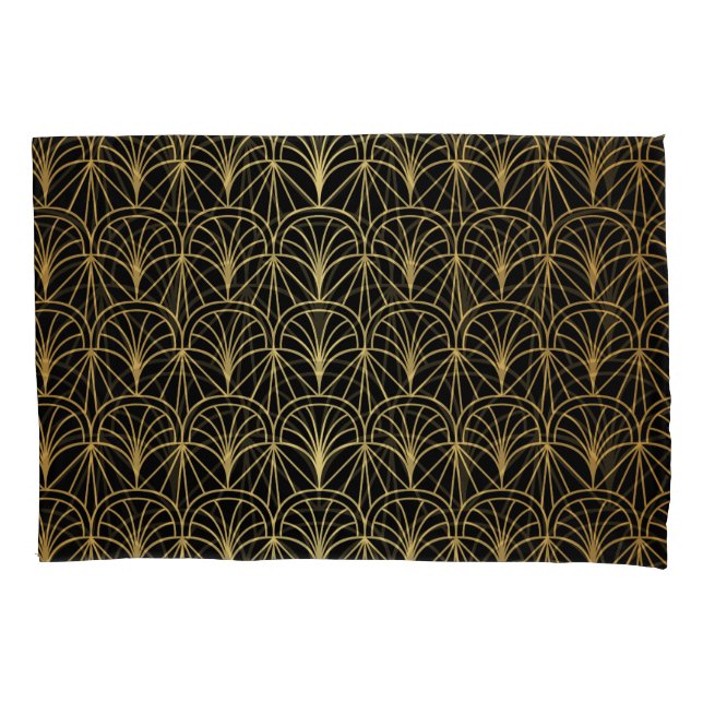Art Deco Geometric Minimalistic Pattern Pillowcase (Front)