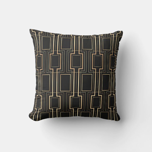 Art Deco Geometric Pattern Cushion (Front)