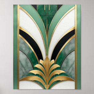 Art Deco Geometric Pattern Poster