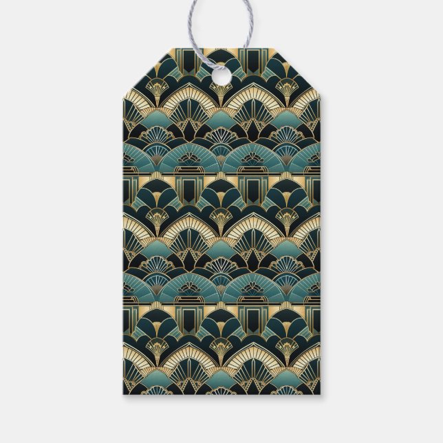 Art Deco Geometric Patterned Gift Tags (Front)