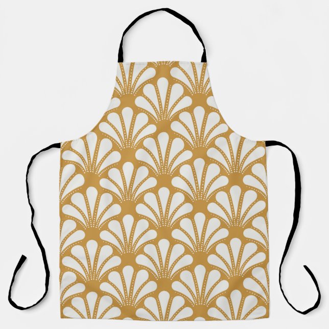 Art Deco Geometric Sea Shell Apron (Front)
