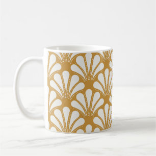 Art Deco Geometric Sea Shell Coffee Mug