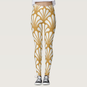 Art Deco Geometric Sea Shell Leggings