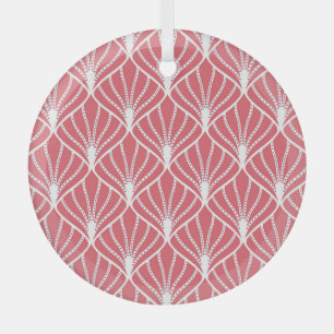 Art Deco, geometric seamless pattern. Glass Tree Decoration