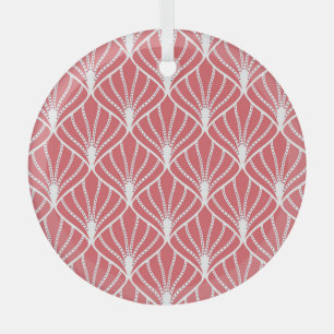 Art Deco, geometric seamless pattern. Glass Tree Decoration