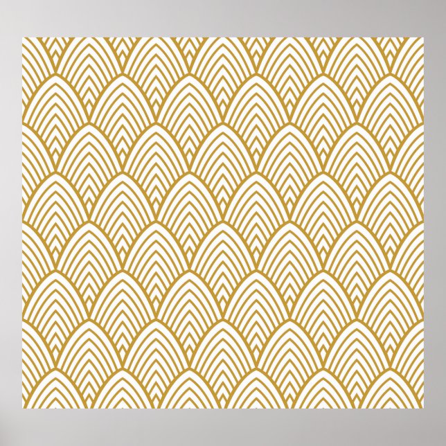 Art Deco geometric seamless pattern. Poster (Front)